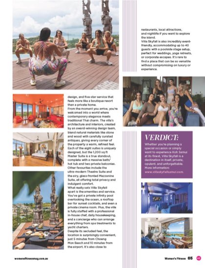 Women&rsquo;s Fitness Wellness Journeys Koh Samui feature, page 65